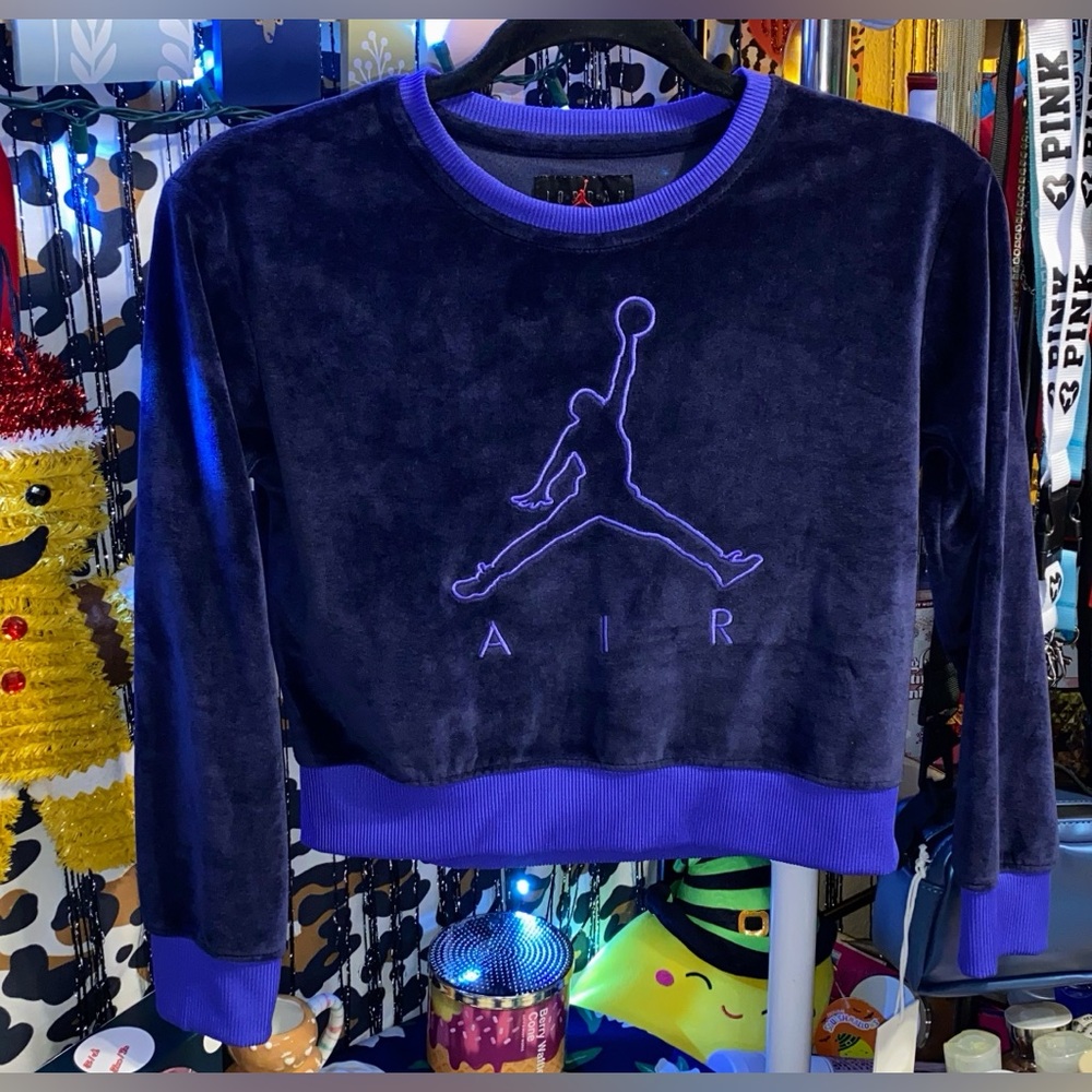 GIRLS JORDAN VELOUR SWEATSHIRT